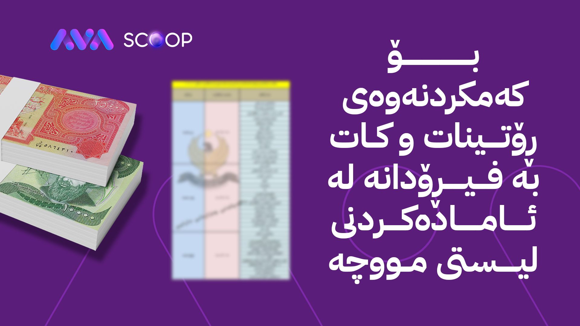 پێنج ڕێنمایی نوێ لە حکومەتەوە لەبارەی مووچە