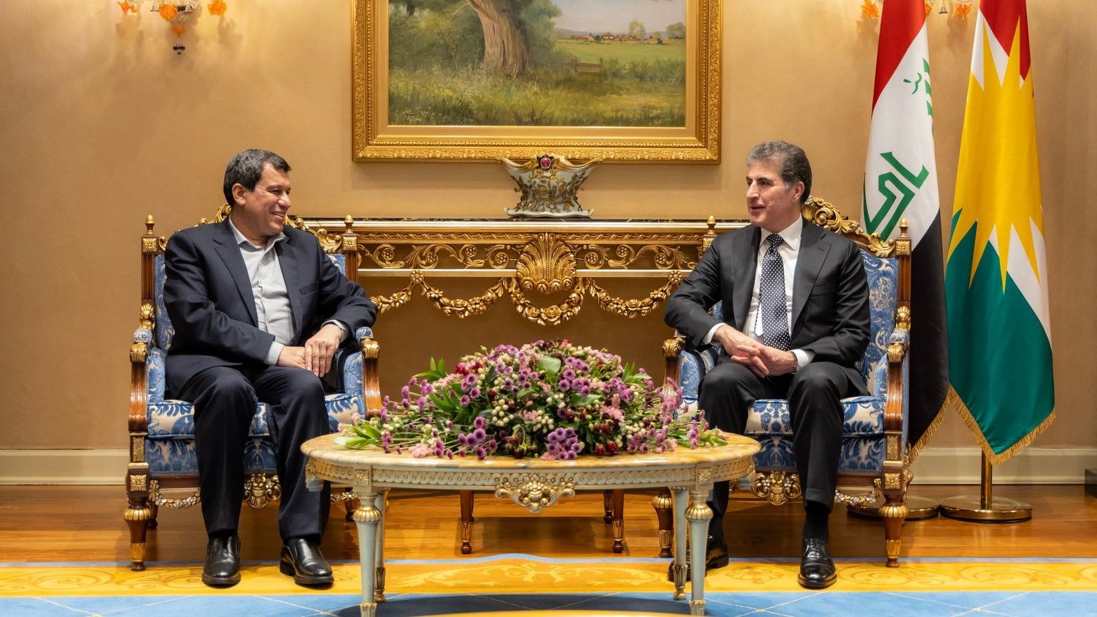 نێچیرڤان بارزانی و مەزڵووم عەبدی جەختیان لە يه‌كڕيزیى لایەنە كوردییەكانی ڕۆژئاوا كردەوە